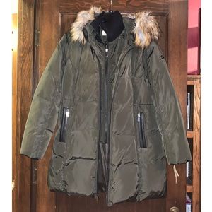 Michael Kora Dark Moss Down Coat